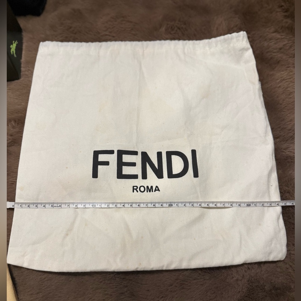 Fendi Cream Dust Bag with Black Logo